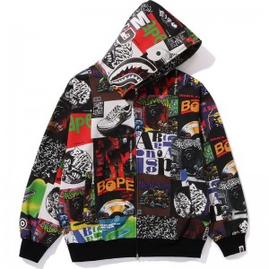 Men Bape Album Monogram Shark Hoodie Hoodie Multicolor USA | MY4556256