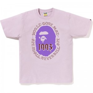 Men Bape Ape Head 1993 Tee T Shirts Purple USA | SN8935595