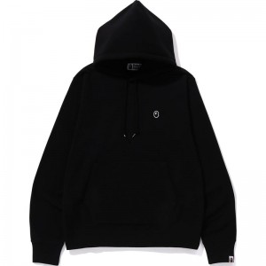 Men Bape Ape Head One Point Pullover Hoodie Hoodie Black USA | NO7331031