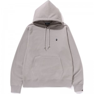 Men Bape Ape Head One Point Pullover Hoodie Hoodie Grey USA | UZ4295925