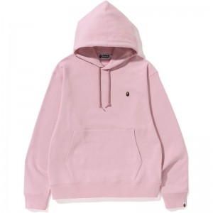 Men Bape Ape Head One Point Relaxed Fit Pullover Hoodie Hoodie Pink USA | GV0785575