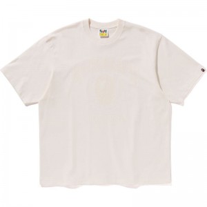 Men Bape Bathing Ape Relaxed Fit Tee T Shirts White USA | BD6540550