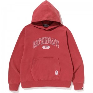 Men Bape Batihng Ape Relaxed Fit Pullover Hoodie Hoodie Red USA | GG4383133