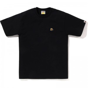 Men Bape Bee One Point Tee T Shirts Black USA | JT1553253