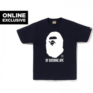 Men Bape Bicolor By Bathing Ape Tee Bapec T Shirts Navy USA | FX5476346