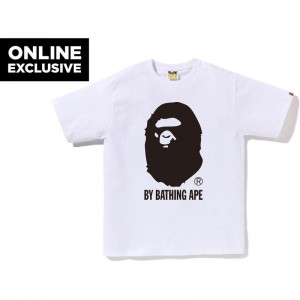 Men Bape Bicolor By Bathing Ape Tee Bapec T Shirts White USA | SQ5278728
