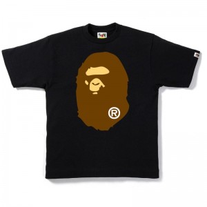 Men Bape Big Ape Head Tee T Shirts Black USA | JY5172012
