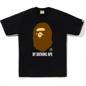 Men Bape By Bathing Ape Tee T Shirts Black USA | MG0955695
