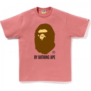 Men Bape By Bathing Ape Tee T Shirts Pink USA | OR5319239