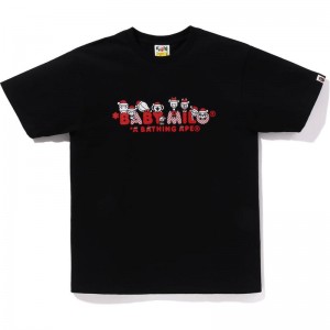 Men Bape Christmas Baby Milo Tee T Shirts Black USA | CZ9107317