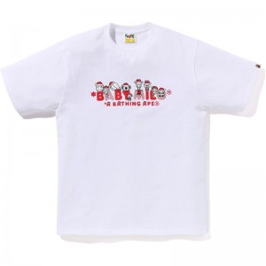 Men Bape Christmas Baby Milo Tee T Shirts White USA | MY5373033