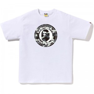 Men Bape City Camo Busy Works Tee T Shirts White USA | LW9822382