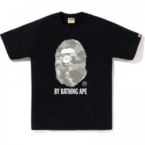 Men Bape City Camo By Bathing Ape Tee T Shirts Black Grey USA | UH9239729