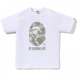 Men Bape City Camo By Bathing Ape Tee T Shirts White Grey USA | LU9189219