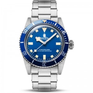 Men Bape Classic Type 1 Bapex® Watches Blue USA | TQ8856086