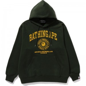 Men Bape College Graphic Pullover Hoodie Hoodie Green USA | YX6591151