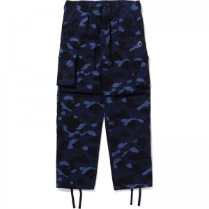 Men Bape Color Camo 6 Pocket Pants Pants Navy USA | PY3879989