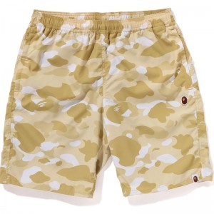 Men Bape Color Camo Ape Head One Point Beach Shorts Shorts Yellow USA | RS4717677