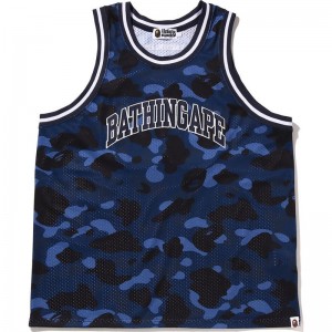 Men Bape Color Camo Basketball Tank Top T Shirts Purple USA | JV6064704