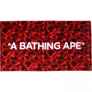 Men Bape Color Camo Beach Towel Home Red USA | NG0184814