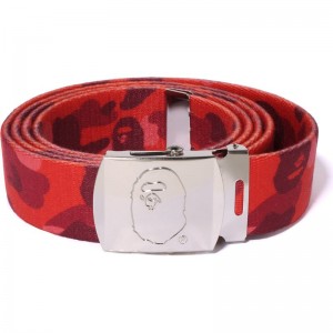 Men Bape Color Camo Gi Belt Accessories Red USA | AW8143013