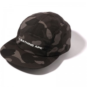Men Bape Color Camo Jet Cap Caps Black USA | OR2122912