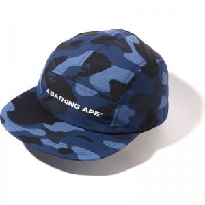 Men Bape Color Camo Jet Cap Caps Navy USA | UU1572652