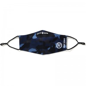 Men Bape Color Camo Mask Accessories Navy USA | BP1657667
