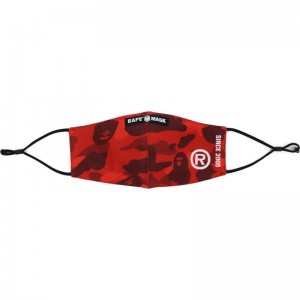 Men Bape Color Camo Mask Accessories Red USA | KO3623963