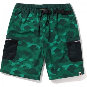Men Bape Color Camo Mesh Pocket Shorts Shorts Purple USA | AS4013303