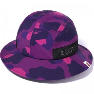 Men Bape Color Camo Panel Hat Caps Purple USA | XL1676766