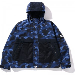 Men Bape Color Camo Relaxed Fit Hoodie Jacket Hoodie Navy USA | NO5660560