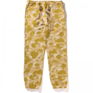 Men Bape Color Camo Shark Sweat Pants Pants Yellow USA | XQ3393133