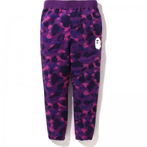 Men Bape Color Camo Sweat Pants Pants Purple USA | DA6906796