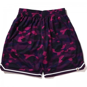 Men Bape Color Camo Wide Fit Basketball Shorts Shorts Navy USA | TO2431741