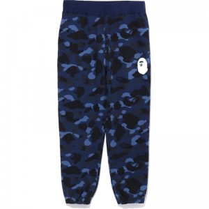 Men Bape Color Camo Wide Fit Sweat Pants Pants Navy USA | BO9963793