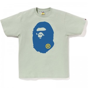 Men Bape Colors Big Ape Head Tee T Shirts Green USA | ZV8556256