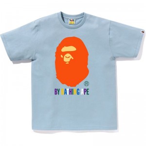 Men Bape Colors By Bathing Ape Tee T Shirts Sax USA | EA7505555