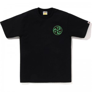 Men Bape Japan Culture Mitsudomoe Tee T Shirts Green USA | FG6804084