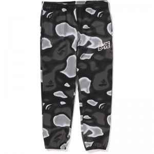 Men Bape Liquid Camo Sta Sweat Pants Pants Black USA | DQ2253023