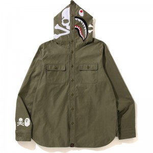 Men Bape Mm Hoodie Shirt Hoodie Olivedrab USA | TJ3657167