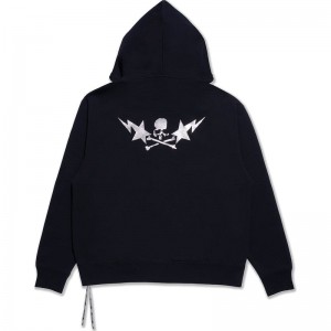 Men Bape Mm Relaxed Fit Full Zip Hoodie Hoodie Black USA | ZJ4734574