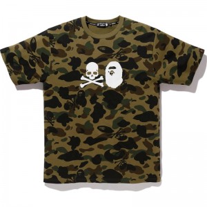 Men Bape Mm Tee #1 Cut And Sewn Green USA | EY8849789