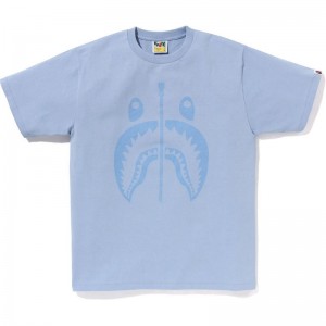 Men Bape Pigment Shark Tee T Shirts Sax USA | BQ4552552