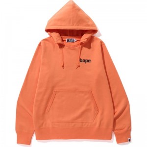 Men Bape Pullover Hoodie Hoodie Orange USA | PZ6614764