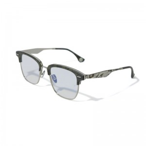 Men Bape Shark Optical Frame 2 Shark26 Eyewear Silver USA | JX8260420