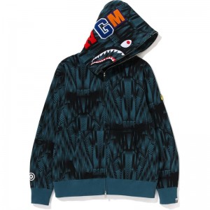 Men Bape Speed Racer Shark Full Zip Hoodie Hoodie Blue USA | GG4974594