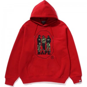 Men Bape Sport Graphic Pullover Hoodie Hoodie Red USA | AQ2659469
