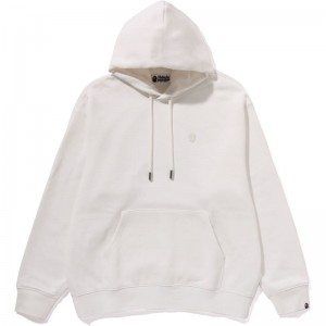 Men Bape Tonal Ape Head One Point Pullover Hoodie Hoodie White USA | AZ4547957
