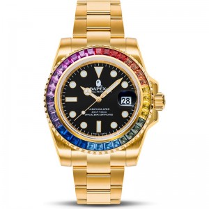 Men Bape Type 1 Bapex® Crystal Stone Watches Gold USA | OA1461841